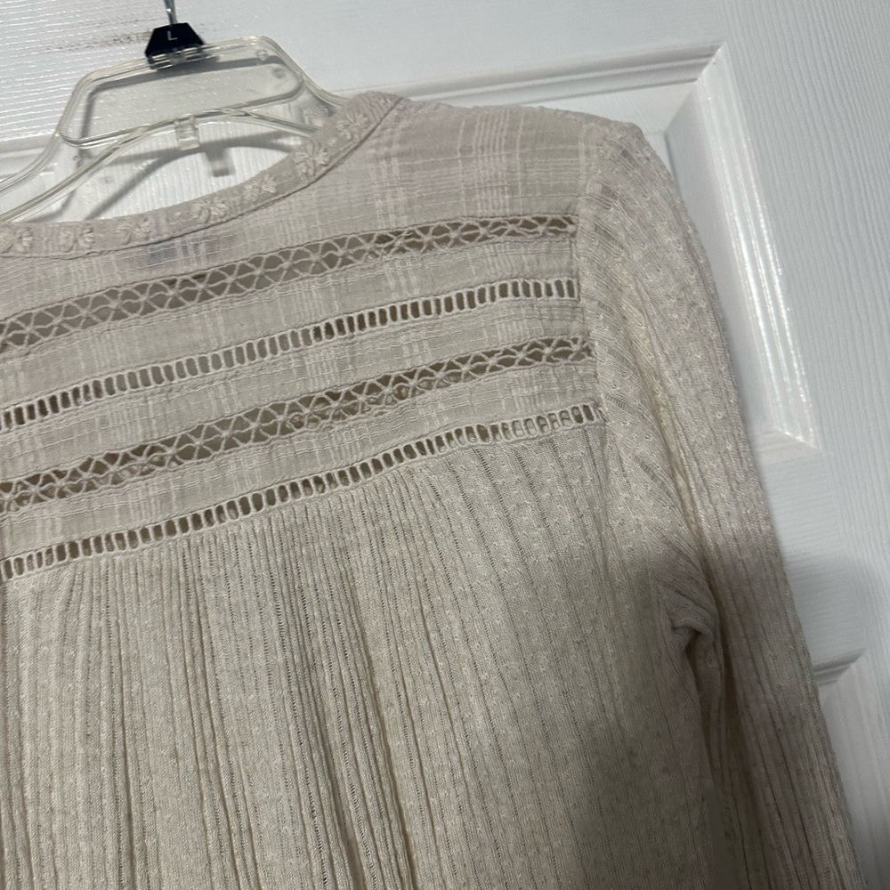 Lucky Brand Ribbed/Crocheted Button Front Henley Top - Picture 14 of 16